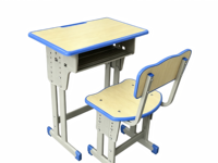 Ensemble bureau et chaise scolaire réglables en hauteur, style moderne, avec structure métallique, pour les écoles et les maisons