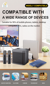 Attivo sistema di altoparlanti <span class=keywords><strong>Bluetooth</strong></span> portatile <span class=keywords><strong>hifi</strong></span> con microfono senza fili 15W macchina Karaoke per feste all'aperto - Product Image 5