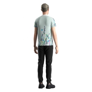 Camiseta Deportiva Sublimada de Moda, Camiseta de Manga Corta para Hombre, Camiseta Polo con Media Cremallera y Cuello Alto - Product Image 6