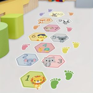 Autocollant de sol personnalisé à la <span class=keywords><strong>marelle</strong></span> pour salle de jeux pour enfants Décalcomanie murale de décoration de pépinière - Product Image 3