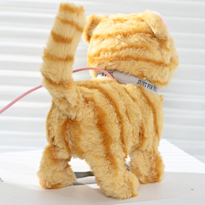 Tương tác điện mèo đồ chơi sang trọng-đi bộ nói chuyện & hát vật nuôi với dây xích thực tế Thú nhồi bông cho trẻ em trẻ mới biết đi - Product Image 5