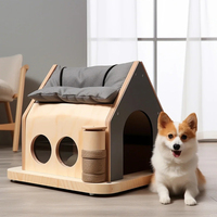 Maison de luxe moderne pour intérieur chat et chien Mobilier en bois personnalisable avec fermeture à bouton Caractéristiques durables et OEM