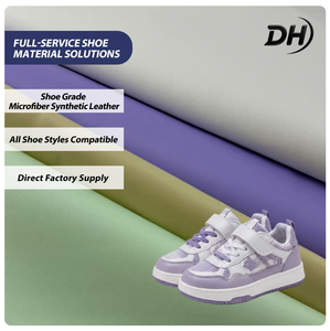 Tissu en cuir synthétique microfibre à surface plate et lisse, résistant à l'usure et facile à nettoyer, pour la tige des chaussures de skate pour enfants en plein air - Product Image 1