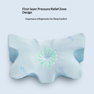 หมอนรองคอเพิ่มความสูงสำหรับค<span class=keywords><strong>น</strong></span>อ้วน หนานุ่มพิเศษ ทำจากเมมโมรี่โฟม รูปทรงปีกนางฟ้า - Product Image 3