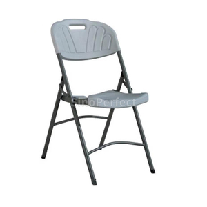 Chaise pliante portable de haute qualité en gros, chaise pliante en résine plastique blanche pour les événements, le jardin - Product Image 1