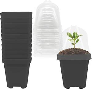 Pots de pépinière en <span class=keywords><strong>plastique</strong></span> souple, petits récipients de plantation carrés, tasses <span class=keywords><strong>pour</strong></span> semis Succulents, boutures, <span class=keywords><strong>repiquage</strong></span> - Product Image 1