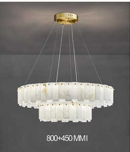 Île De Luxe <span class=keywords><strong>Stand</strong></span> Pièce Maîtresse Escalier Carré Type <span class=keywords><strong>Led</strong></span> Or Plafond Moderne Lampe En Laiton Albâtre Lustre Suspension