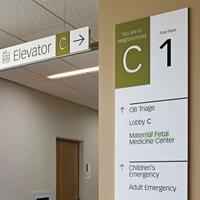 Signalétique d'orientation d'intérieur YIYAO pour entreprises, panneau de direction hospitalière
