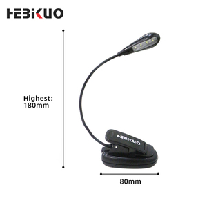 HEBIKUO PD13 قابلة للطي حامل النوتة الموسيقية مشبك مصباح <span class=keywords><strong>led</strong></span> كتاب القراءة الخفيفة - Product Image 3