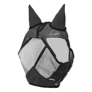 Nobleza Black Horse Care Fly Mask con funzione Anti-zanzara traspirante copre le orecchie - Product Image 1