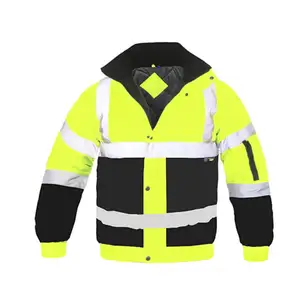 HBC Custom Arbeits schutz Uniform Reflektor Jacken Verkehrs sicherheit Arbeits kleidung Winter bau Arbeits jacken