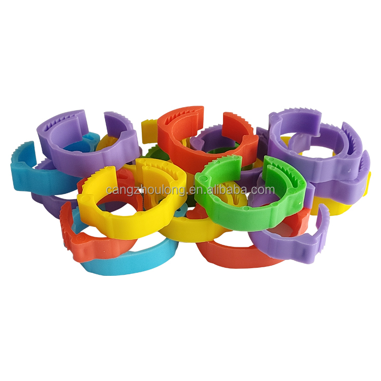 Anillos De Colores Para Patas De Aves De Corral - 10 Colores, 100 Unidades, Material PP, Diámetro 10 Mm