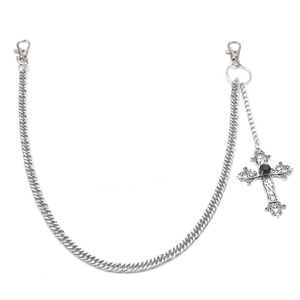 <b>Cross</b> Pendant Pants <b>Chain</b> Zinc Alloy Single Layer Hip Hop Fashion Accessory Daily Wear - Product Image 5