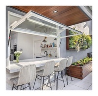 Fenêtres à auvent en aluminium isolées avec double vitrage trempé personnalisées CBMmart, style moderne, ouverture électrique à persiennes