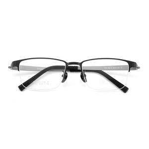 Monturas de Gafas de Titanio de Media Montura para Hombre, 54mm, Puente Mediano, Lentes Acrílicas, Origen Danyang, Parte 1153 - Product Image 1