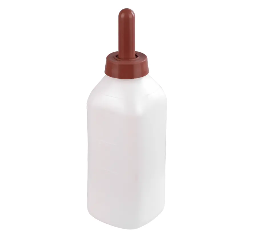 2L Feeding Bucket With Nipple and Plastic Screw Cap Calf Feeding Bottle Milk Bottles