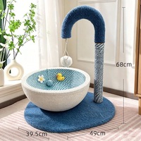 Lit pour chat mignon, griffoir et arbre à chat, structure d'escalade durable en polyester anti-déchirure, jouet pour chat toutes saisons