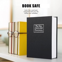 Coffres-forts portables en acier pour le stockage secret d'argent, en forme de livre, avec serrure à clé, vente en gros du fabricant