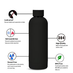 Botellas de Agua Personalizadas Ecológicas de 750 ml con Boca Pequeña, Botellas de Agua Deportivas de Viaje de Acero Inoxidable de Doble Pared, Taza Plegable - Product Image 3