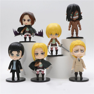 Nouveau Style 6 pièces ensemble <span class=keywords><strong>Shingeki</strong></span> <span class=keywords><strong>no</strong></span> <span class=keywords><strong>Kyojin</strong></span> figurines ensemble Q version modèle attaque sur Titan Anime figurines - Product Image 1