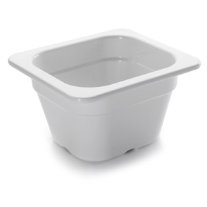 Contenitore per alimenti in melamina bianca da 1,6 litri, piatto quadrato per uso in cucina - Product Image 1