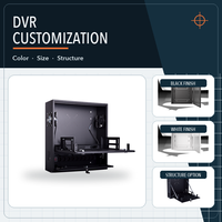 Armoire de rangement verticale à profil bas pour enregistreur vidéo avec ventilateur de refroidissement, trois passages de câbles, support PDU et panneau de brassage 19 pouces, boîtier de sécurité DVR