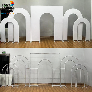 結婚式 & イベント用3Dレイヤードデザインのヘビーデューティアルミヴィンテージ取り外し可能なウェディングアーチバックドロップスタンド - Product Image 2