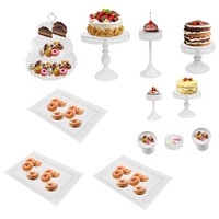 Supports à gâteaux Ensemble de supports à cupcakes en métal Tour de présentation de fruits et bonbons multiples Assiette à dessert Ensemble de supports et plateaux de table à gâteaux