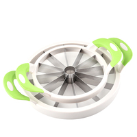 KINGWISE Vente chaude Cuisine Grand Melon Trancheuse Cutter Eplucheur Corer Serveur Acier Inoxydable Lourd Pastèque Trancheuse
