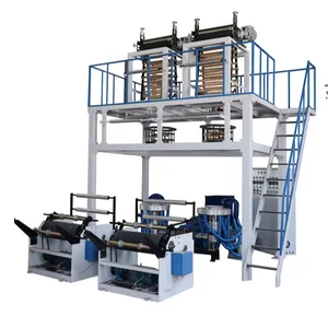 90KG/H Double-Head HDPE LDPE Plastic Film Making Machine Film Blowing Machine PE Film Blowing Machine