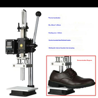 Machine à embosser manuelle de bureau électrique avec plaque de presse à chaud pour le marquage de logos et de marques sur les semelles de chaussures en cuir PU