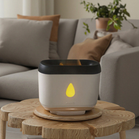 Portable 100ml ultrasons électrique humidificateur d'air sans eau feu flamme diffuseur d'huile essentielle diffuseur d'aromathérapie