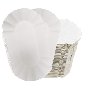 Assiettes en papier blanches jetables de haute qualité, personnalisées et imprimées pour les fêtes de Noël - Product Image 1