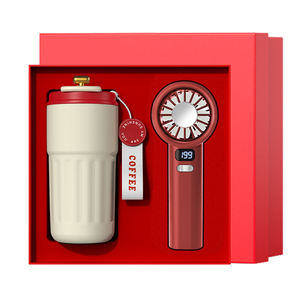 Ventilatori Portatili Ricaricabili con Display Temperatura, Tazza Termica, Set Regalo Promozionale per Agenzie Immobiliari, Uomini e Donne, Lavoratori d'<span class=keywords><strong>Ufficio</strong></span>, Seta - Product Image 5