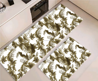 Tapis en mousse PVC Tuotu modernes, minimalistes, imperméables, résistants à l'huile, personnalisables, en gros, à motif floral, avec dos antidérapant en caoutchouc