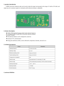 China Bayu Electron Component 24Ghz Rango de detección máximo 70m Módulo de <span class=keywords><strong>radar</strong></span> de onda milimétrica <span class=keywords><strong>Radar</strong></span> de inducción de microondas - Product Image 5