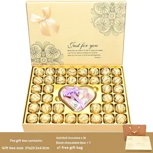 Горько-Сладкая шоколадная Подарочная коробка с кофе и бисквитом на день Святого Валентина день рождения-конфеты закуска подарочная упаковка - Product Image 5