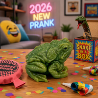 Nouveauté 2026 : Jouet Squishy Grenouille Réaliste, Accessoire de Farce, en TPR Glissant et Froid au Toucher, Anti-stress, Non toxique, Halloween, Vente en Gros