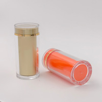 Bouteille de capsule en plastique doublée de couleur double couche de 150ml acrylique de qualité alimentaire pour l'emballage Cordyceps utilisé pour les pilules