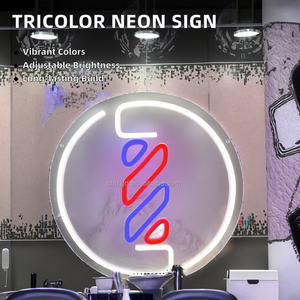 ไฟนีออน LED แบบหมุนได้สามสีปรับแต่งได้ตัว IP65อะคริลิคหรี่แสงได้10เมตรสำหรับร้านตัดผมงานปาร์ตี้และตกแต่งสวน - Product Image 1