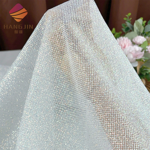 Hot bán giá cả cạnh tranh ngà vải cô dâu Lấp Lánh Trắng lưới vải siêu dày đặc Sequins long lanh vải tuyn vải cuộn - Product Image 1