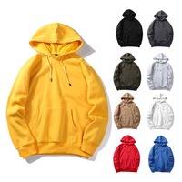Sweat-shirt à capuche zippé en polaire épais et chaud pour homme, personnalisé avec logo, nouvelle collection hiver, coupe oversize, en coton uni, décontracté