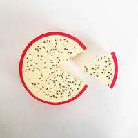 Éponge de maquillage bouffante de pastèque orange Dragon fruit 6 pièces nouvel arrivage