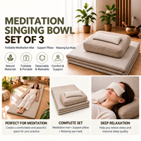 Coussins de sol doux à trois plis avec housse amovible et lavable pour la méditation, le studio de yoga et les centres de bien-être