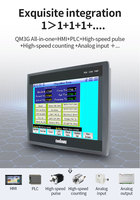 Controlador Lógico Programable (PLC) con Pantalla Táctil Todo en Uno de 10 Pulgadas, QM3G-100FH, RS232, RS485