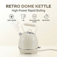 Bouilloire électrique portable 1,8 L à vente chaude avec contrôle de la température et maintien au chaud, chauffe rapidement, pot intérieur en acier inoxydable