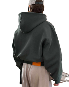 Sudadera con Capucha para Hombre, Oversize, Corta, Estampada, de Felpa Francesa, Algodón, Transpirable, Manga Regular, para Otoño - Product Image 1