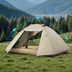 Carpa de Camping Ultraligera de Nailon 20D para 2-3 Personas, 2 kg, Una Habitación, Cuatro Estaciones, Plegable, Impermeable PU3000mm, Profesional, para Senderismo - Product Image 2