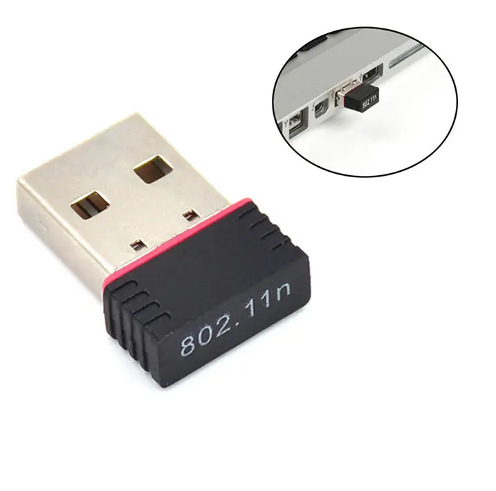 อะแดปเตอร์ไวไฟมินิ USB อะแดปเตอร์ชิปเซ็ต RTL8188 dongle USB WiFi Wi-Fi การ์ดเครือข่าย802.11n อะแดปเตอร์ WiFi 150M USB สำหรับพีซี