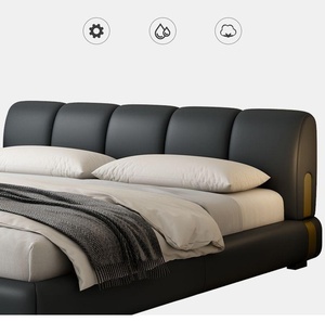 Letto Matrimoniale Moderno Imbottito in Ecopelle di Lusso, Struttura Letto Queen Size per Camera da Letto, Vendita all'Ingrosso - Product Image 5